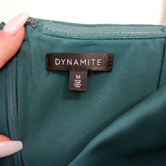 Dynamite Peplum Satin Top medium - Picture 4 of 4